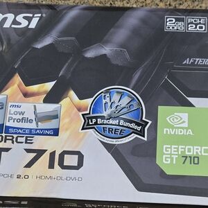 MSI GeForce GT 710 Graphics Card - Black and Gray